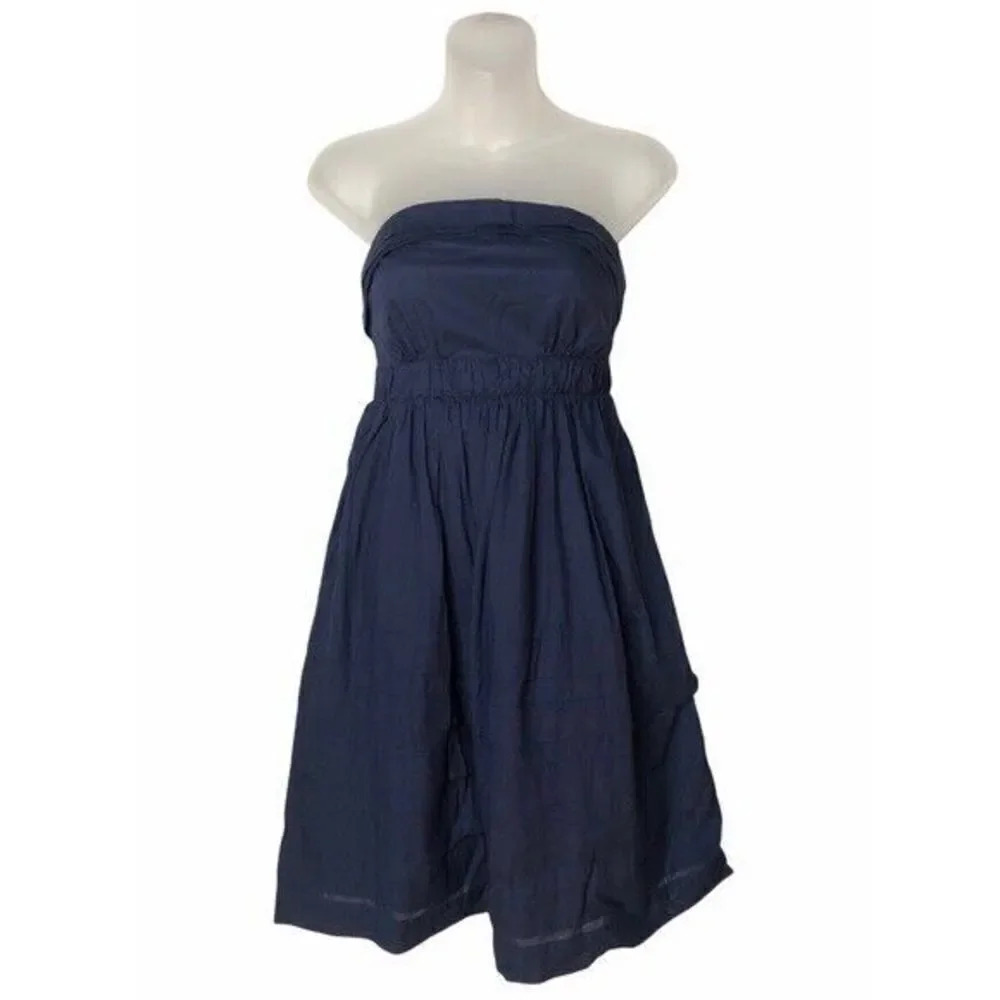 Anthropologie Maeve Height of Summer Dress NAVY 2